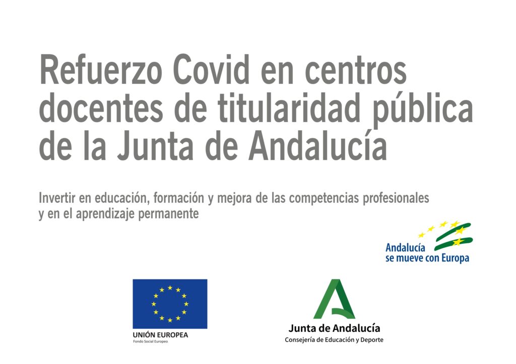 Refuerzo Covid en centros docentes de titularidad pública de la Junta de Andalucía